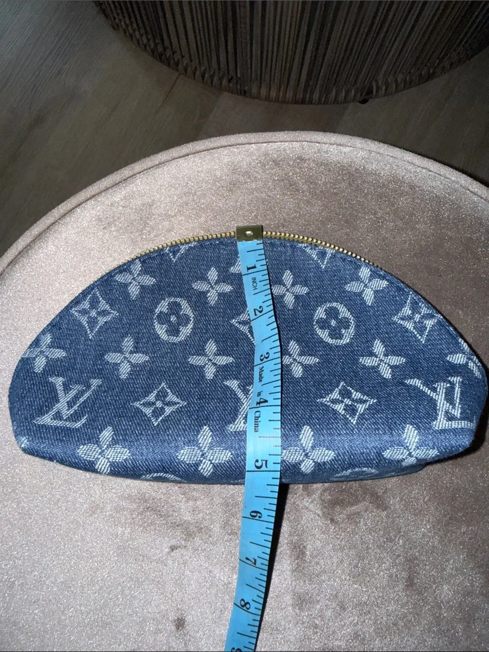 Louis Vuitton Monogram Denim Cosmetic Pouch Set Luxury Designer